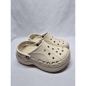 Crocs Baya Platform Clog Winter White (Cream) Women's Size 5- Read Description